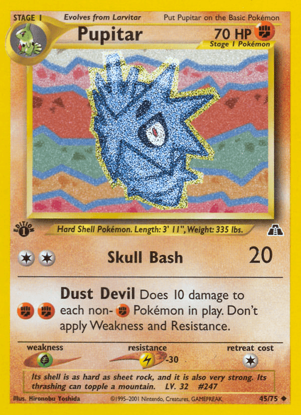 Carta Pupitar 45/75 do set Neo Discovery — Pokémon TCG | Bynx