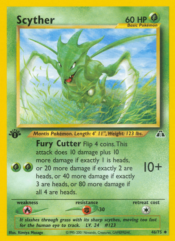 Carta Scyther 46/75 do set Neo Discovery — Pokémon TCG | Bynx