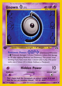 Unown [D] 47 — Neo Discovery