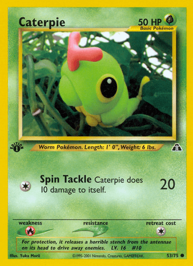 Carta Caterpie 53/75 do set Neo Discovery — Pokémon TCG | Bynx