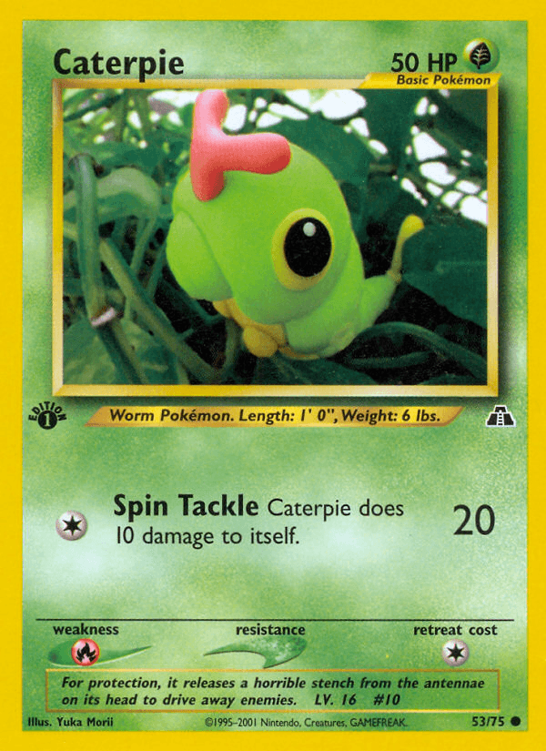 Carta Caterpie 53/75 do set Neo Discovery — Pokémon TCG | Bynx