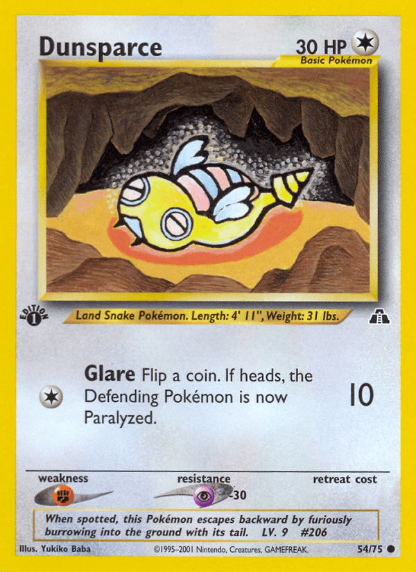 Carta Dunsparce 54/75 do set Neo Discovery — Pokémon TCG | Bynx