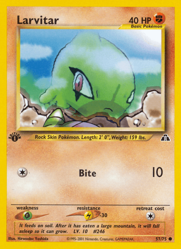 Carta Larvitar 57/75 do set Neo Discovery — Pokémon TCG | Bynx
