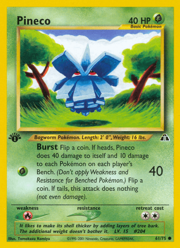Carta Pineco 61/75 do set Neo Discovery — Pokémon TCG | Bynx