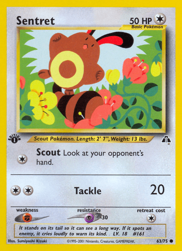 Carta Sentret 63/75 do set Neo Discovery — Pokémon TCG | Bynx