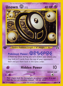 Unown [O] 69 — Neo Discovery