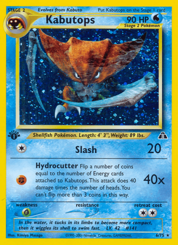 Carta Kabutops 6/75 do set Neo Discovery — Pokémon TCG | Bynx