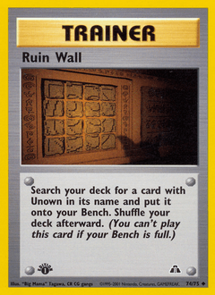 Ruin Wall 74/75 — Neo Discovery