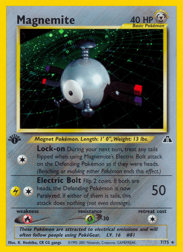 Carta Magnemite 7/75 do set Neo Discovery — Pokémon TCG | Bynx