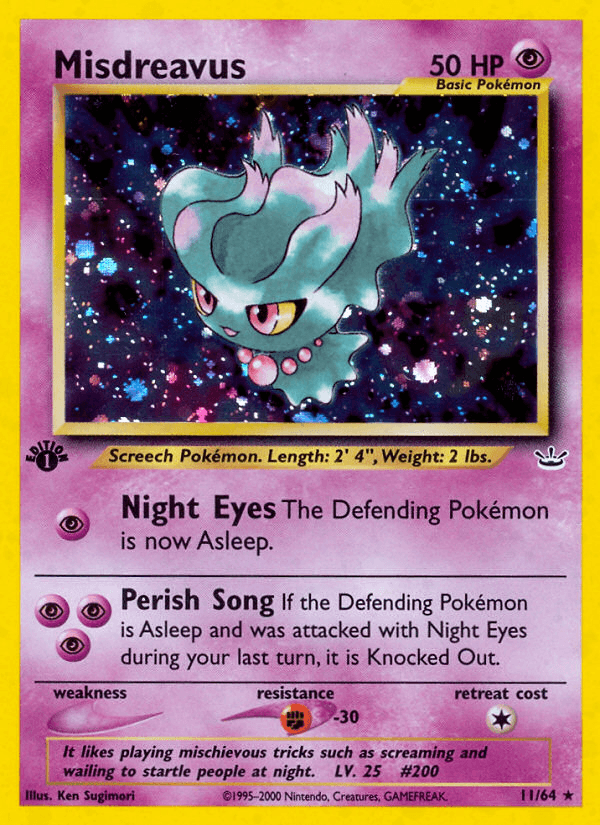 Carta Misdreavus 11/64 do set Neo Revelation — Pokémon TCG | Bynx