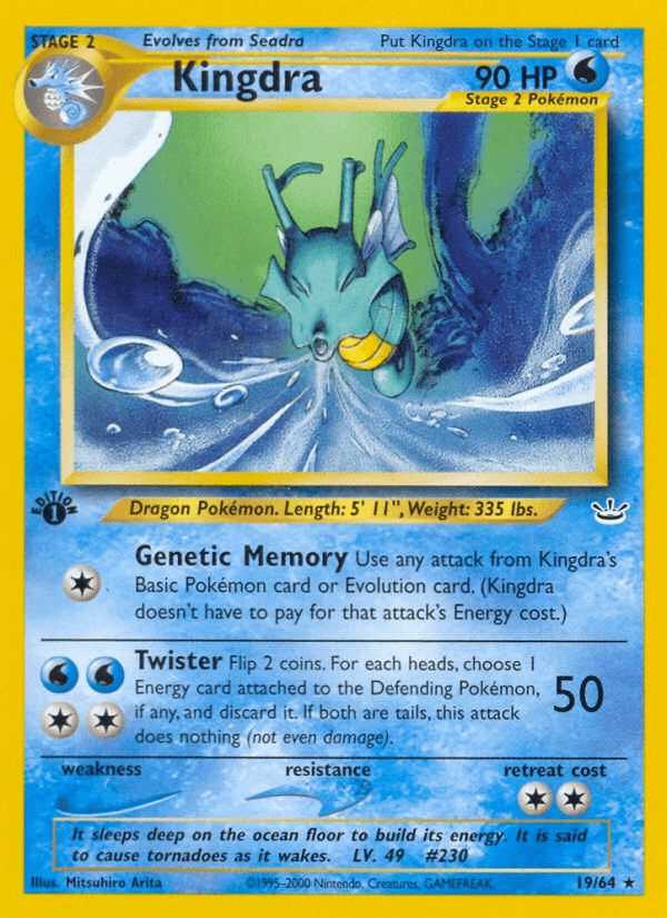 Carta Kingdra 19/64 do set Neo Revelation — Pokémon TCG | Bynx