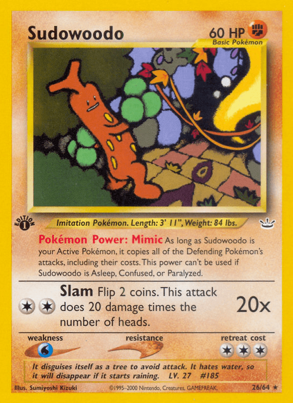 Carta Sudowoodo 26/64 do set Neo Revelation — Pokémon TCG | Bynx