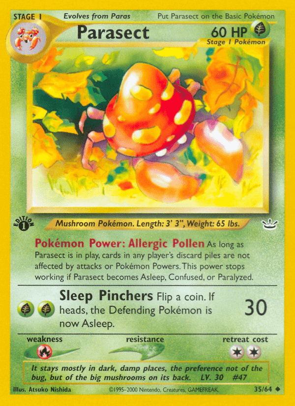 Carta Parasect 35/64 do set Neo Revelation — Pokémon TCG | Bynx