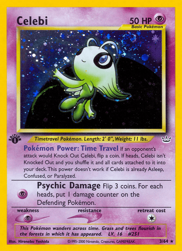 Carta Celebi 3/64 do set Neo Revelation — Pokémon TCG | Bynx