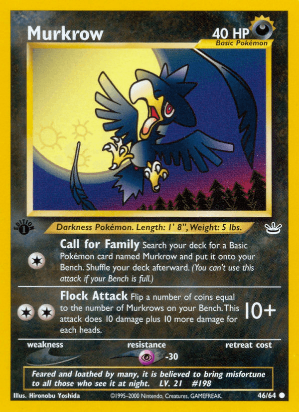 Carta Murkrow 46/64 do set Neo Revelation — Pokémon TCG | Bynx