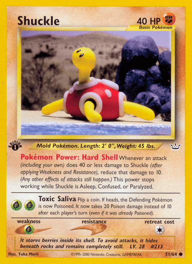 Carta Shuckle 51/64 do set Neo Revelation — Pokémon TCG | Bynx