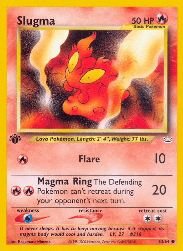 Carta Slugma 53/64 do set Neo Revelation — Pokémon TCG | Bynx