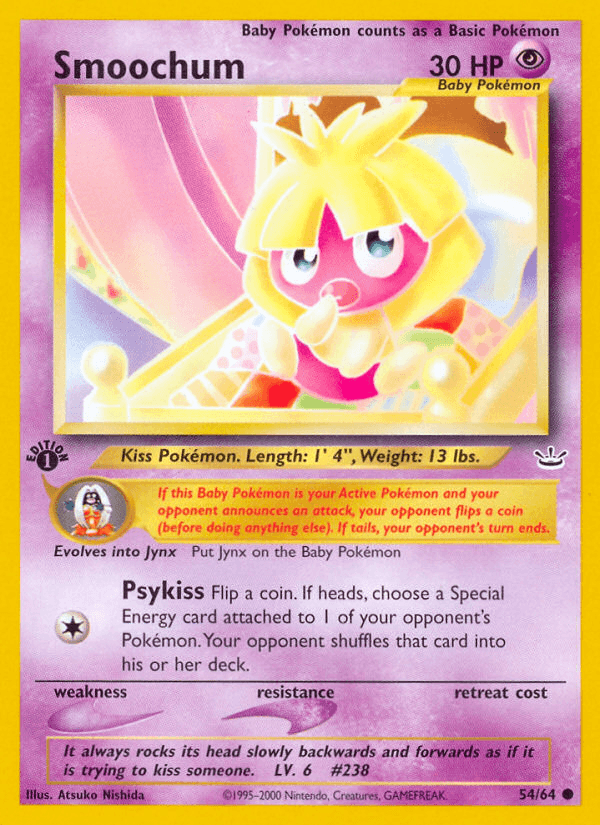 Carta Smoochum 54/64 do set Neo Revelation — Pokémon TCG | Bynx