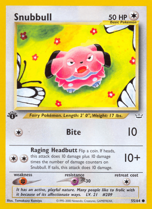 Carta Snubbull 55/64 do set Neo Revelation — Pokémon TCG | Bynx