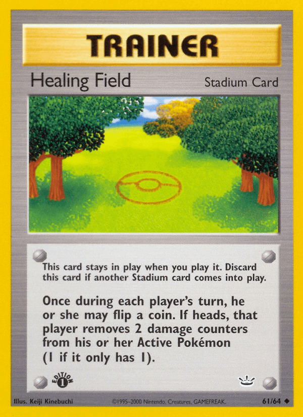 Carta Healing Field 61/64 do set Neo Revelation — Pokémon TCG | Bynx