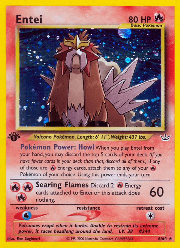 Carta Entei 6/64 do set Neo Revelation — Pokémon TCG | Bynx