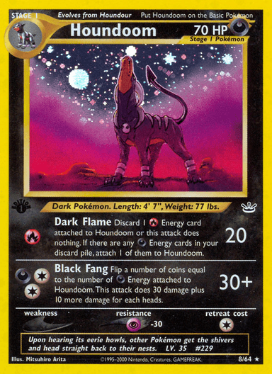 Carta Houndoom 8/64 do set Neo Revelation — Pokémon TCG | Bynx