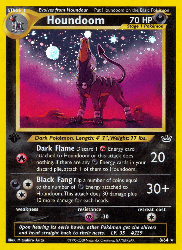 Carta Houndoom 8/64 do set Neo Revelation — Pokémon TCG | Bynx