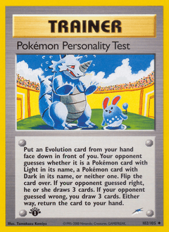 Pokémon Personality Test 102/105 — Neo Destiny