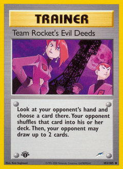 Team Rocket's Evil Deeds 103/105 — Neo Destiny