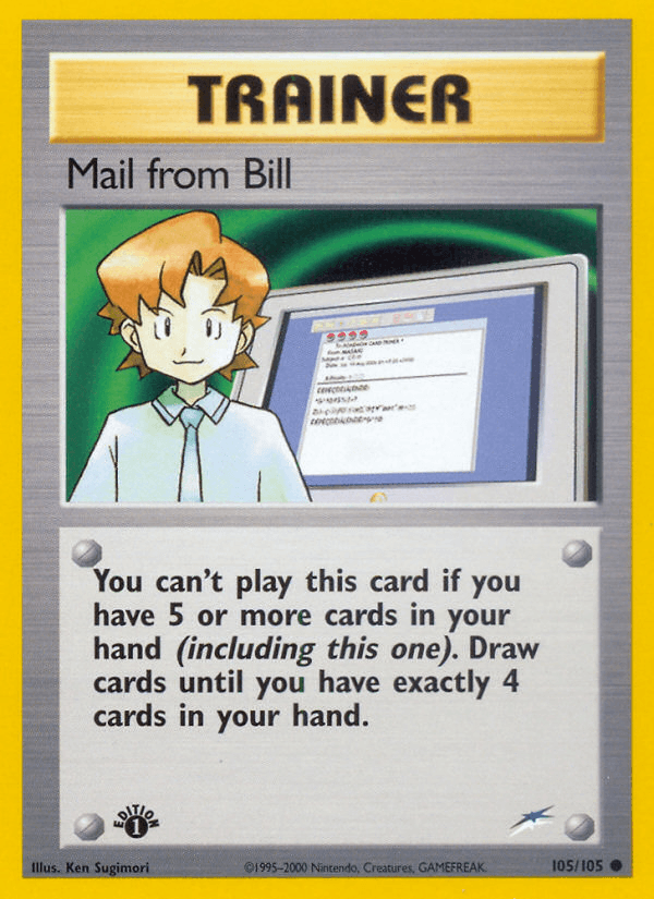 Carta Mail from Bill 105/105 do set Neo Destiny — Pokémon TCG | Bynx