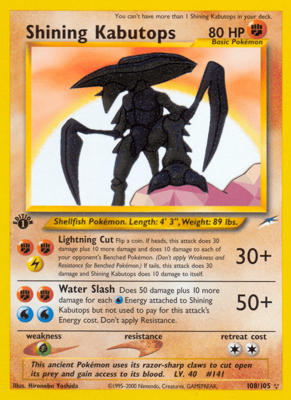 Carta Shining Kabutops 108/105 do set Neo Destiny — Pokémon TCG | Bynx