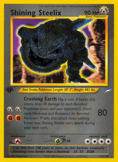 Carta Shining Steelix 112/105 do set Neo Destiny — Pokémon TCG | Bynx