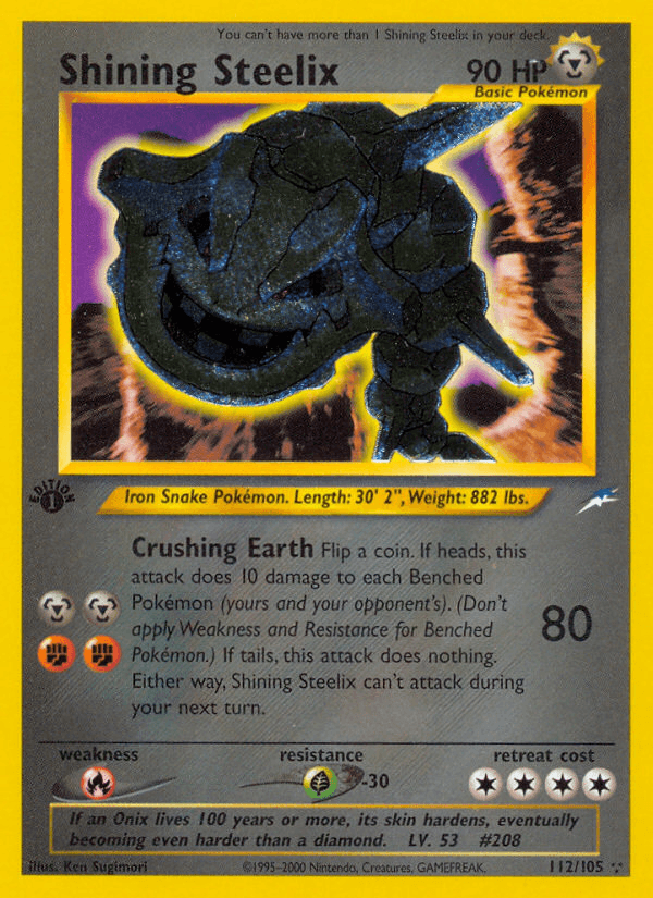 Carta Shining Steelix 112/105 do set Neo Destiny — Pokémon TCG | Bynx