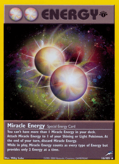 Carta Miracle Energy 16/105 do set Neo Destiny — Pokémon TCG | Bynx