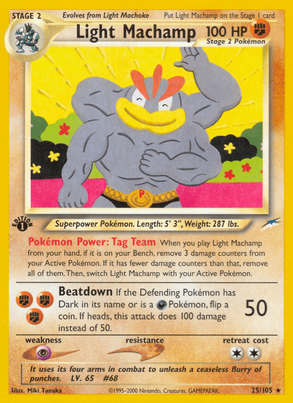 Carta Light Machamp 25/105 do set Neo Destiny — Pokémon TCG | Bynx