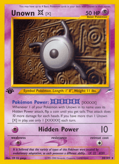 Unown [X] 30 — Neo Destiny