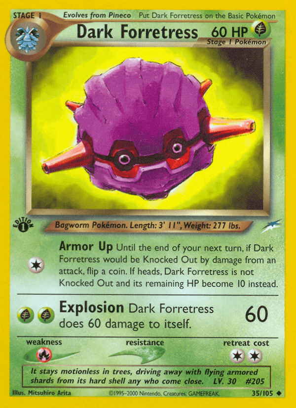 Carta Dark Forretress 35/105 do set Neo Destiny — Pokémon TCG | Bynx