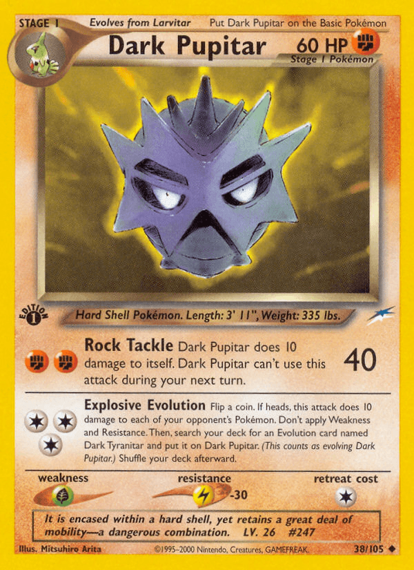 Carta Dark Pupitar 38/105 do set Neo Destiny — Pokémon TCG | Bynx