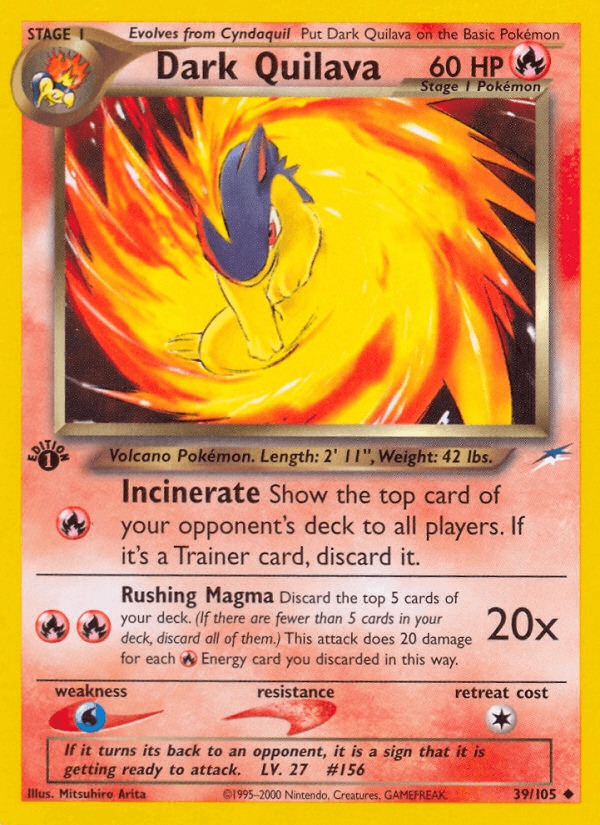 Carta Dark Quilava 39/105 do set Neo Destiny — Pokémon TCG | Bynx