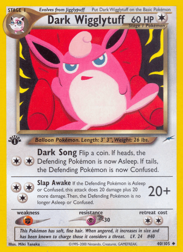 Carta Dark Wigglytuff 40/105 do set Neo Destiny — Pokémon TCG | Bynx