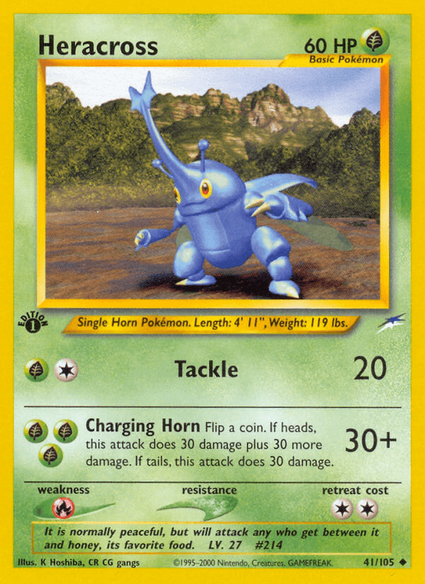 Carta Heracross 41/105 do set Neo Destiny — Pokémon TCG | Bynx
