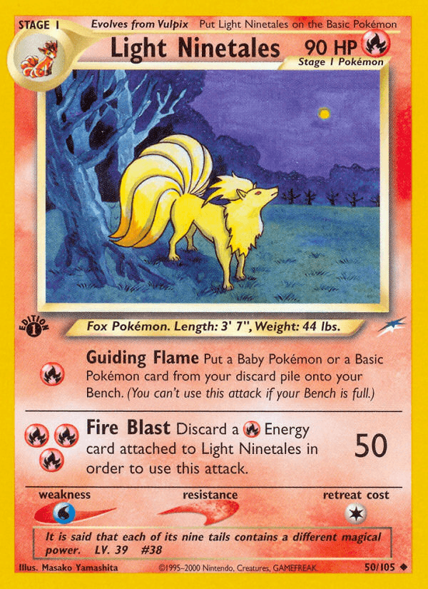 Carta Light Ninetales 50/105 do set Neo Destiny — Pokémon TCG | Bynx