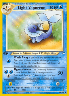 Light Vaporeon 52 — Neo Destiny