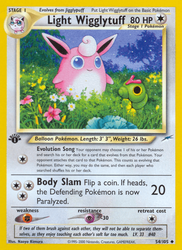 Carta Light Wigglytuff 54/105 do set Neo Destiny — Pokémon TCG | Bynx