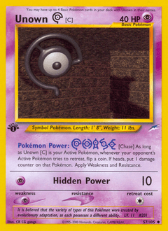 Unown [C] 57 — Neo Destiny