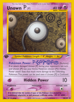 Unown [P] 58 — Neo Destiny