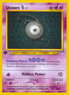 Unown [Z] 60 — Neo Destiny