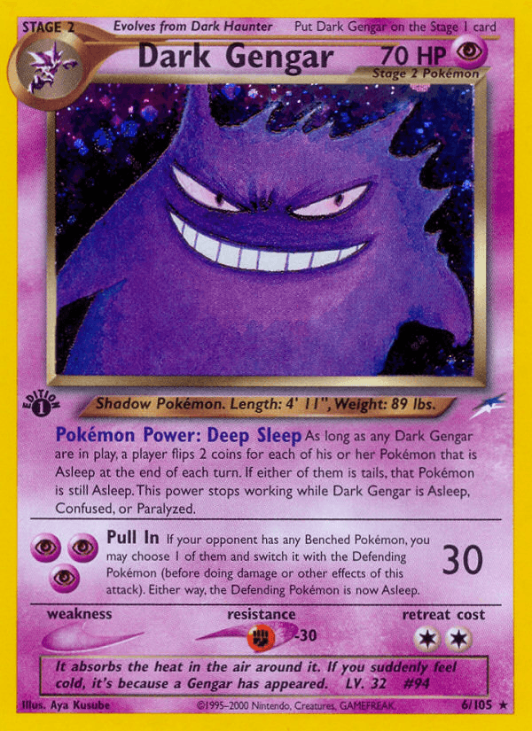 Carta Dark Gengar 6/105 do set Neo Destiny — Pokémon TCG | Bynx