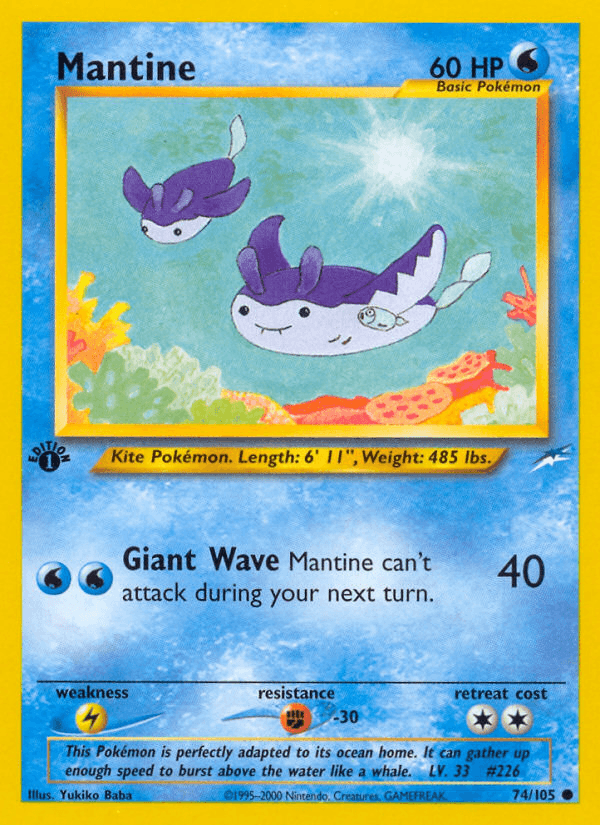 Carta Mantine 74/105 do set Neo Destiny — Pokémon TCG | Bynx