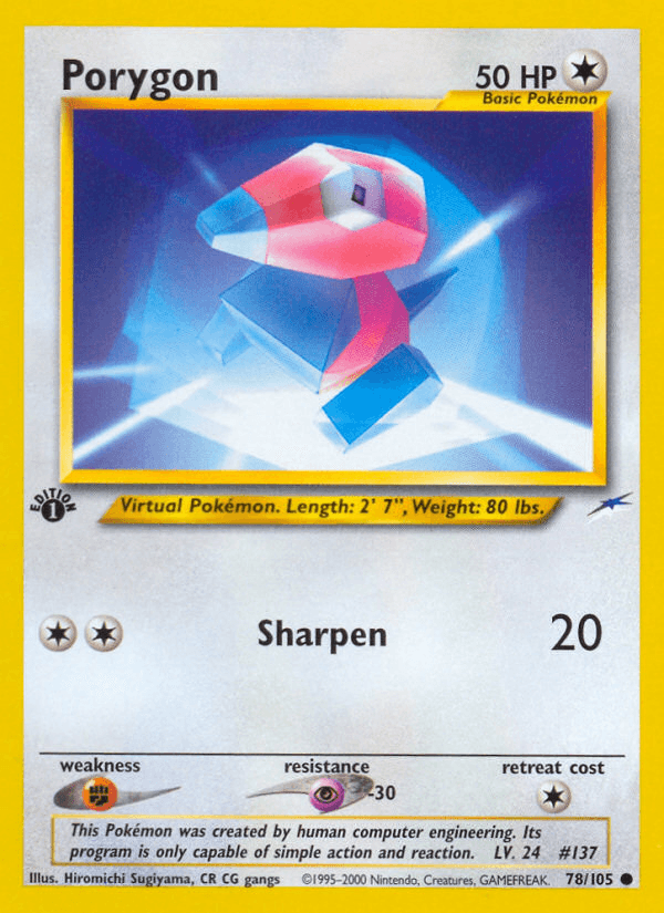 Carta Porygon 78/105 do set Neo Destiny — Pokémon TCG | Bynx